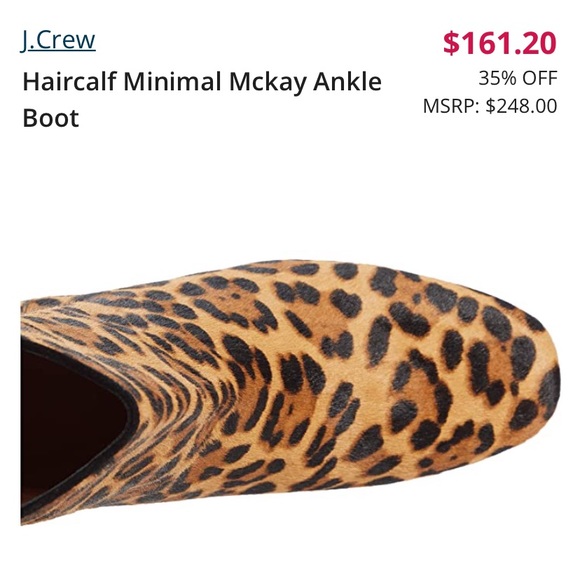 J Crew Haircalf Minimal Mckay Ankle Boot - Picture 4 of 4